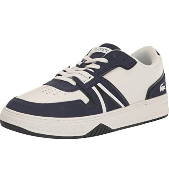 Lacoste Mens L001 Sneaker White/Navy 10.5